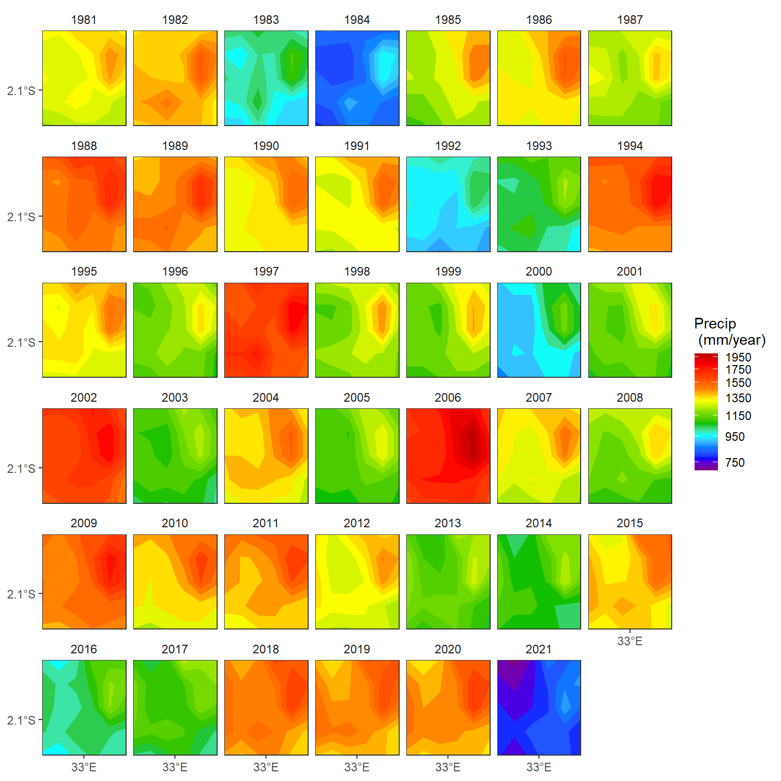 Precipitation patterns in Ukerewe Island