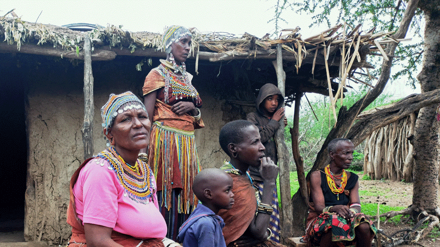 Cloth weary of Datoga women in Mangora, Karatu